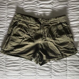 Free People Olive Green Baggy Shorts